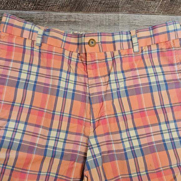 SOUTHERN TIDE SKIPJACK 9 INCH SHORTS PLAID SIZE 34 PASTEL BEACH GOLF COTTON - Picture 5 of 11